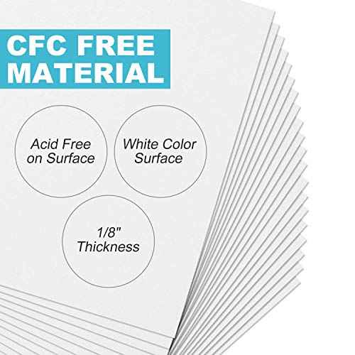 Acrux7 20 Pack Foam Boards 11x14 Foam Core Backing Board 1/8 Inch Thickness Foam Poster Boards for Projects, School, Crafts, Office & Art Projects