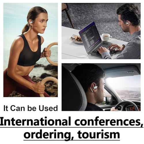 AI Language Translator Earbuds,OWS Real-Time 4-in-1 Translation Earbuds 144 Languages & Accents, Bluetooth 5.4 Translation Device for Travel/Business/Learning (SP39 Gray Black)