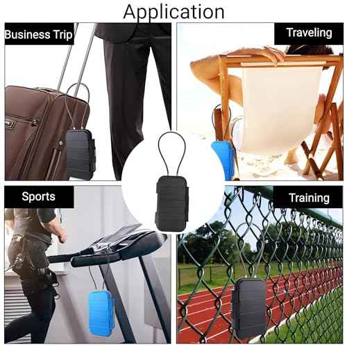 Portable Security Case, Combination Key Lock Box With Removable Chain - Mini Travel Box for Outdoor Use
