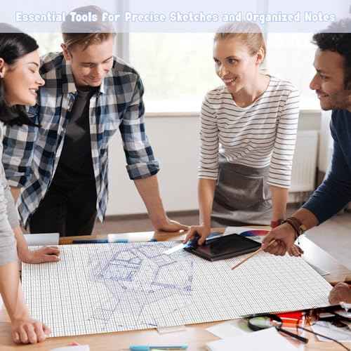 30 Pack 24" x 36" Large Graph Paper Bulk Graph Paper Pad Large Grid Paper Sheet Graph Paper Grid Paper Graph Paper for Drafting Engineering Blueprint Drawing Architect Designer Mathematician