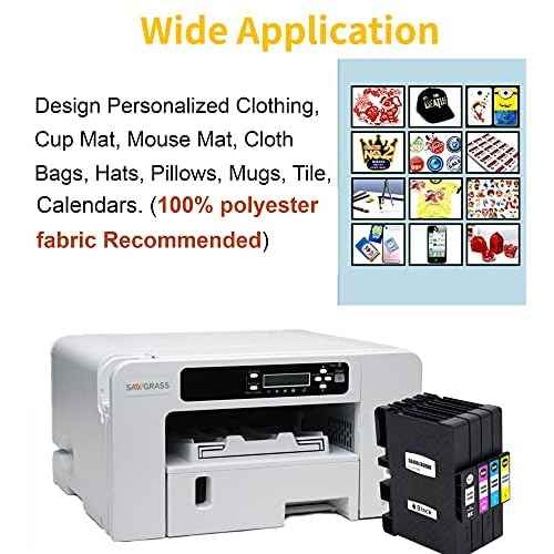 F FINDERS&CO Sawgrass SG400 SG800 Sublimation Ink Cartridge High Yield Replacement for Sawgrass Virtuoso SG 400 SG 800 Printer (1 Black, 1 Cyan, 1 Magenta, 1 Yellow)