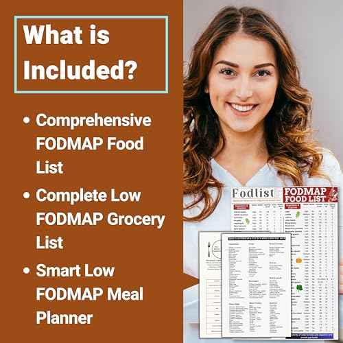 Fodlist Fodmap List of Foods. Your Grocery & Shopping List Chart for Nutrition that Supports Gut Health, IBS Relief, and Enhances the Elimination Diet. Pamphlet, Laminated, 8"x11"