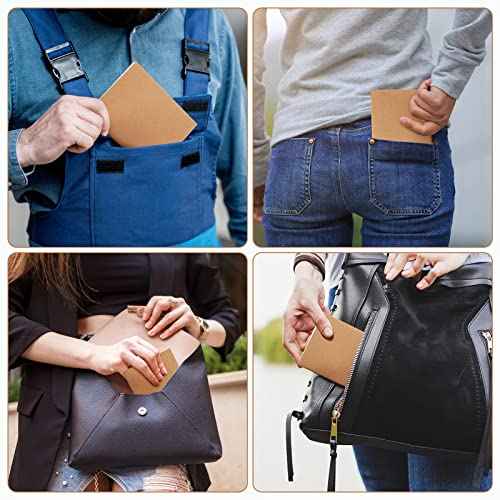 Epakh 100 Pack Mini Kraft Paper Notebook Bulk Small Blank Notebook Mini Unlined Pocket Journal Sketchbooks for Students School Writing, 48 Pages, 24 Sheets, 4.25 x 5.5 Inch (Brown)