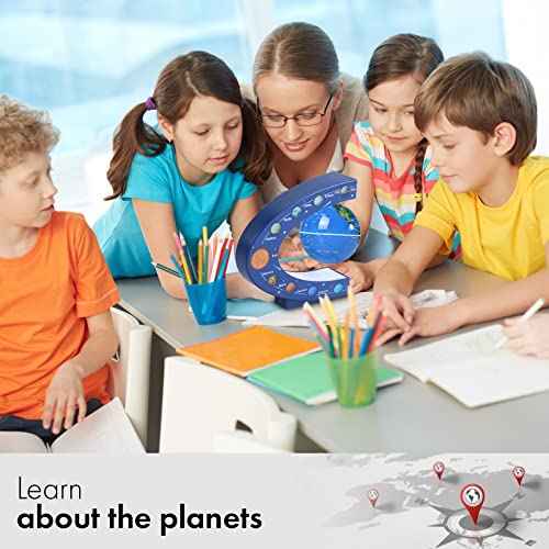 Floating globe, Magnetic Levitating Geographic Globes with LED Lights, Desk Spinning Rotating Globes for Kids, Men and Family (Blue)