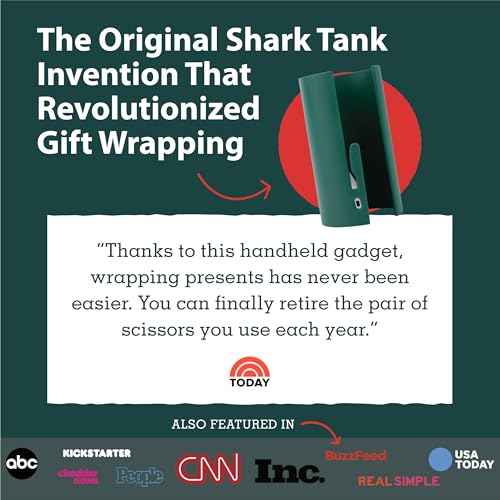 Little ELF Wrapping Paper Cutter (2-Pack) | Red Christmas Gift Wrap Cutter | As seen on Shark Tank | Made in USA | Gift Wrapping Paper Slicing Tool