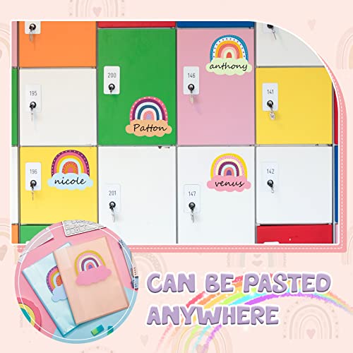 Rainbow Name Tags Classroom Labels Self-Adhesive Kids 108 Pcs