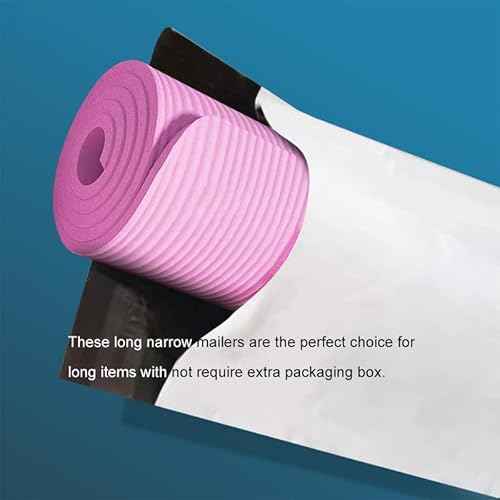 100 Pack 8x30 Inches Long Poly Mailers, Long Padded Shipping Bags White Envelopes Packaging for Unique Narrow Items Mailing