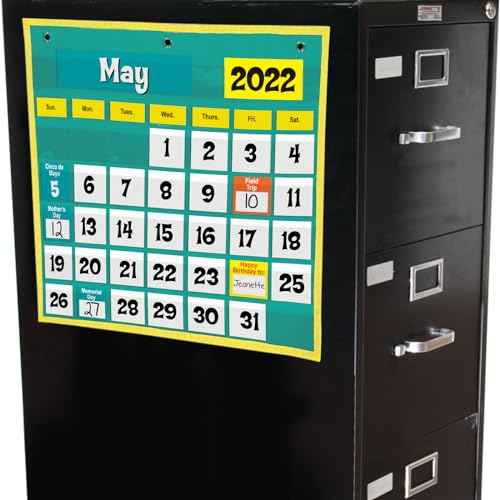 Space-Saver Calendar Pocket Chart¢â - 1 Pocket Chart, 64 Cards
