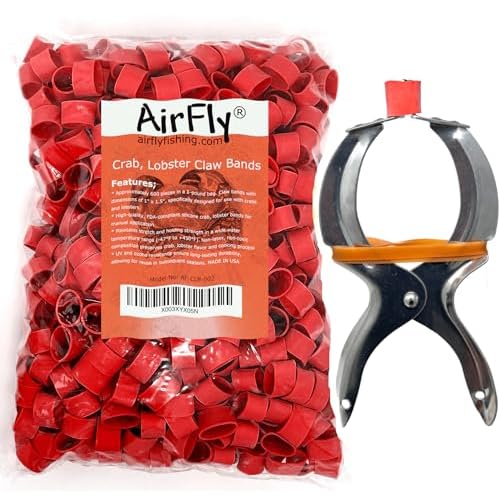 AirFly Crab, Lobster Claw Rubber Bands, Protect Lobsters & Crabs, Cook Safe FDA-Compliant Silicone, Made in USA