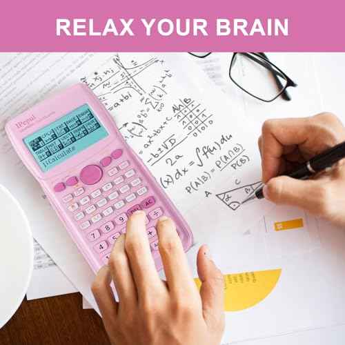Graphing Calculator,IPepul Scientific Calculators 10 Modes /4 Graphing Functions,Desktop Math Calculator for College Students,School Supplies for Middle High School Teachers Office£¨Pink£©