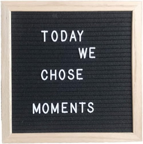 Felt Board 10x10 Inch Letter Board - Perfect for Pregnancy Announcements & Valentine's Gifts