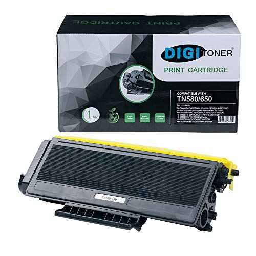 DIGITONER Compatible TN580 TN650 TN550 TN620 Toner Cartridge ? TN-580 TN-650 TN-550 TN-620 High Yield Toner Cartridge Replacement for Laser Printer ? Black [1 Pack]