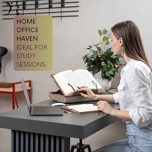Book Stand for Reading in Bed with Storage ? Book Holders for Reading Hands Free, Bed Book Holder and Book Display Stand, Perfect Book Stands for Reading, Study, Bed or Desk Use
