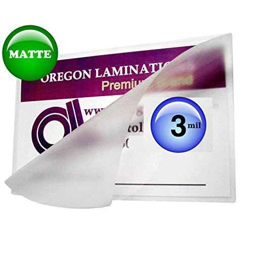 Oregon Lamination Hot Laminating Pouches Half Page (Pack of 100) 3 Mil 6 x 9-inch Matte/Matte