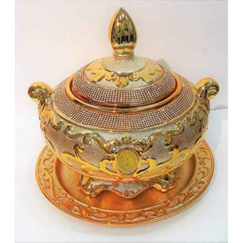 Sopera de Ochun Dorada con Plato