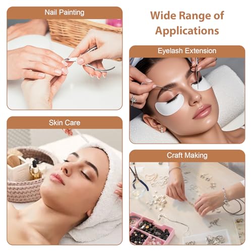 FAHKNS Large Half-Moon Light for Nail Desk, 34IN Foldable LED Lamp with Phone Holder, 3000-6000K Color Temperature Adjustment, 456 Light Beads, Nail Art, Tattooing, Reading, White