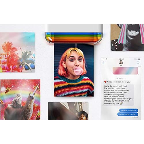 Polaroid Hi Print 2x3 Paper Cartridge, Peel and Stick, 2 Pack (40 Photos) with a Microfiber Cleaning Cloth