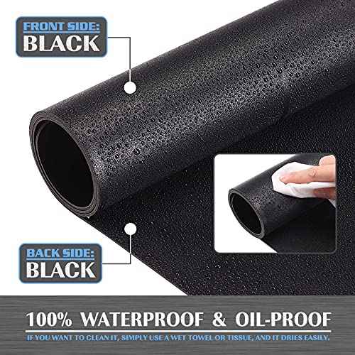 K KNODEL Large Office Leather Desk Mat, Mouse and Keyboard Pad, Computer and Laptop Mat, Desktop Protector and Cover, Writing Pad and Blotter (31.5"x15.7", Black)