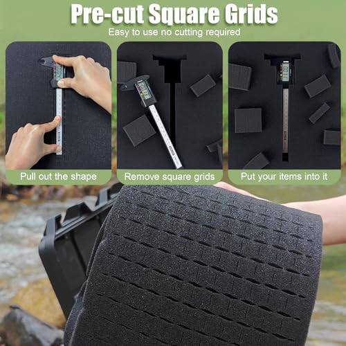 LAFENLIN Pick & Pluck Foam 4Pack for Gun Cases,16x12x2"Customizable