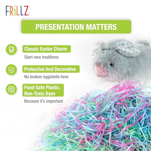 FRILLZ by DECOfill™ Blue Plastic Easter Grass – 1/2 LB Basket Filler