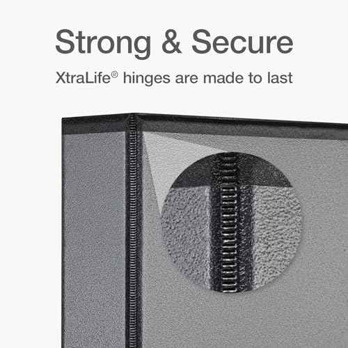 Oxford Ring Binders, 1.5" Round Ring Binders, View Binder, Covers on 3 Sides, XtraLife Hinge, Non-Stick, PVC-Free, Black, 350 Sheet Capacity (1002548)
