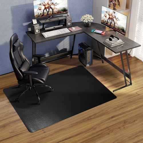 Office Chair Mat for Hardwood Floor, 36"x48" Anti-Slip Waterproof Floor Protector Desk Chair Mat for Rolling Chairs, Heavy Duty Non-Toxic Computer Mat, Easy Glide