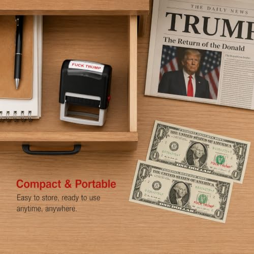 Anti-Trump Rubber Stamp - Self-Inking Political Gag Stamp for Crafts & Signs