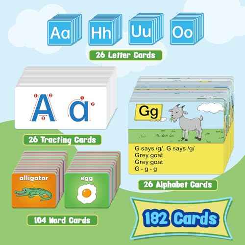 Alphabet Learning Pocket Chart, Circle Time Learning Center Alphabet Flash Cards ABC Wall Chart Letter Game for Toddler Kids Homeschool Supplies Preschool Kindergarten Classroom Must Haves