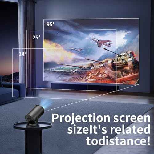 Mini Projector with WiFi, 1080P Full HD Portable Projector, 270¡Æ Adjustable, Video Movie Projector for Android Laptop PC Smartphone