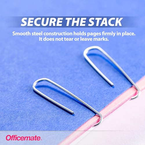 Officemate Premium #1 Paper Clips, 1,000 Count (10 Boxes of 100) – Silver, 1000-Count Value Pack