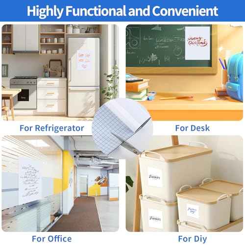 Magnetic Dry Erase Whiteboard 42"x24"- Self-Adhesive Flexible Wall Board Kit with 11 Markers, 6 Magnets, Magnetic Eraser & Holder - Ultra Smooth Writing,Effortless Clean for Office, Home, School