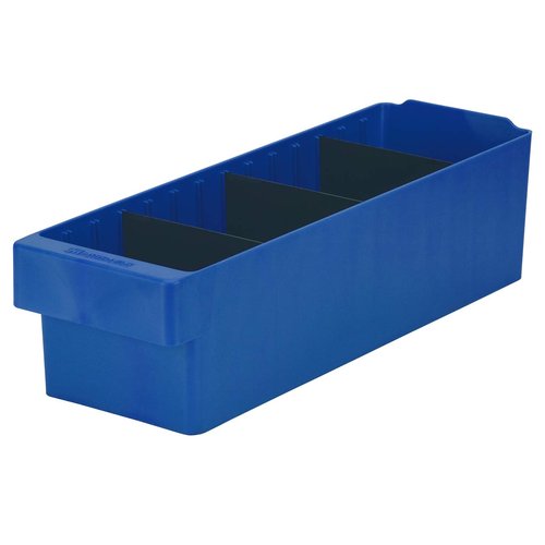 Akro-Mils 31168 AkroDrawer Stackable Plastic Storage Drawer Storage Bin, (17-5/8-Inch x 5-9/16-Inch x 4-5/8-Inch), Blue, (6-Pack)
