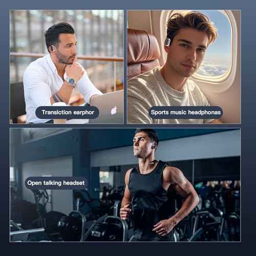AI Translation Earbuds Real Time ? 144 Languages (Incl. Spanish), Bluetooth 5.4, 80H Battery, Waterproof, 5 Modes for Business, Travel & Learning&Meetings & Study