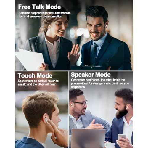 Translation Earbuds Real Time, AI Language Translator Earbuds Supports 144 Languages Online Translation, Headphones Translator Device for Language Travel Business Learning