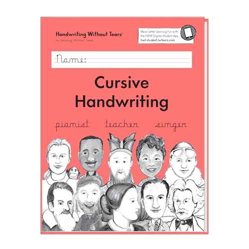 Learning Without Tears Cursive Handwriting Student Workbook, Age 8+, 3rd Grade+, Handwriting Practice, Writing Book, School & Home, Lanugage Arts, Tutoring, Sensory