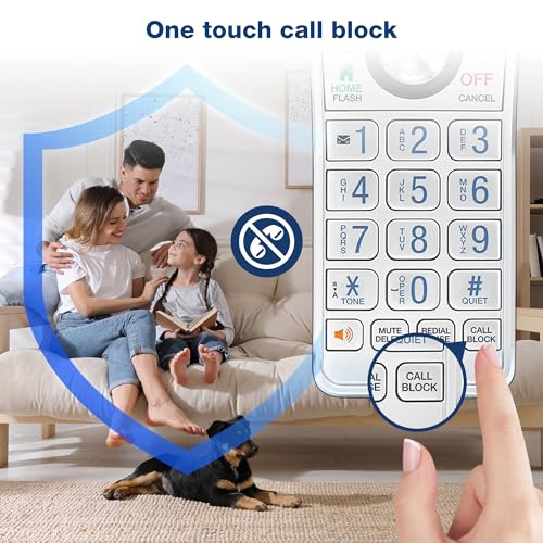 VTech IS8151-5 Cordless Phone with 5 Handsets, 2300 ft Range, Bluetooth, Call Blocking