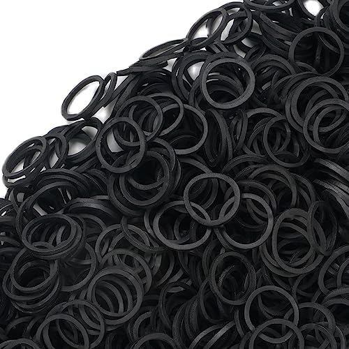 AIWOQI 2000pcs Mini Rubber Bands Black 0.5 inch – Small Elastic Ties for Office, Home & Craft