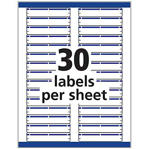 Avery 5766 Permanent Filing Labels, 1/3 Cut, 1500/BX,Blue