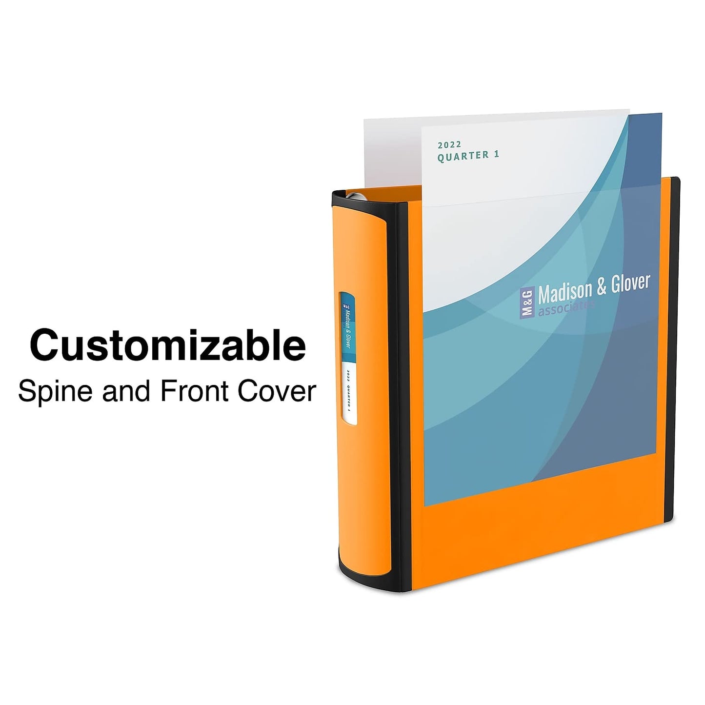 Staples Better Binder, 2" D‑Ring 3‑Ring Binder, Bright Orange, Reinforced Rubber Spine, Durable High‑Capacity Binder for School & Office