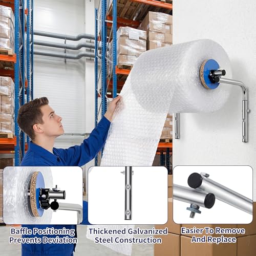 Wall Mount Bubble Wrap Dispenser Heavy Duty 15.75" Roll Holder