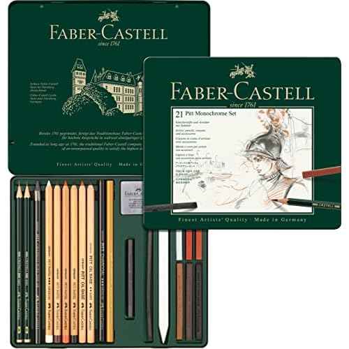 Faber-Castel 21 Piece Pitt Monochrome Tin Set