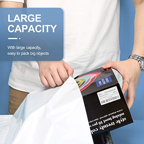 White Poly Mailers 12x15.5 inches - 100 Pack Shipping Bags for Clothes