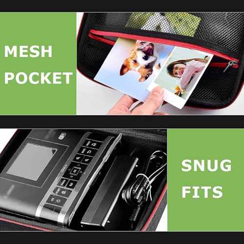 Case Compatible with Canon SELPHY CP1500/CP1300/ CP1200 Wireless Compact Photo Printer and Color Ink and Paper Set/Battery- Organizer Storage Bag Only (Black)