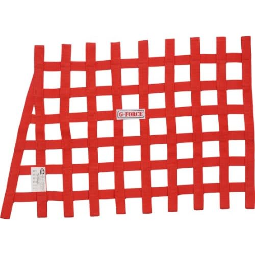 G-Force 4134RD Red Angled Front Ribbon Window Net