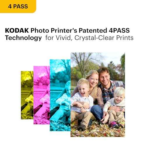 KODAK Dock Plus 4PASS Instant Photo Printer, 4x6 inches, 50 Sheets Bundle