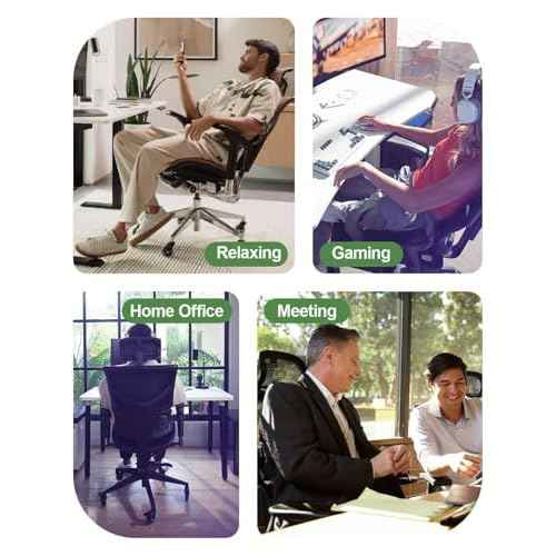 Marsail Office Chair Wheels, Quiet and Smooth Rolling, Replacement Rubber Chair Casters for All Floors, 3 Inch Heavy-Duty Ergonomic Office Chair Casters with Scratch-Free Design, Set of 5