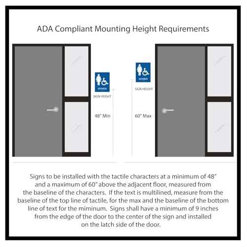 ADA Exam Room Number Sign with Tactile and Braille - 4" X 4" - Pack of 5 Numbered 1-5 or 6-10 (Silver 1-5)