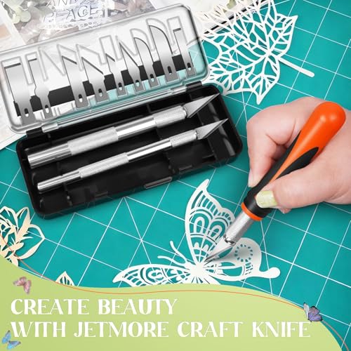 Orange 16pcs Exacto Knife Set with 13 SK5 Steel Blades for Precision Crafting