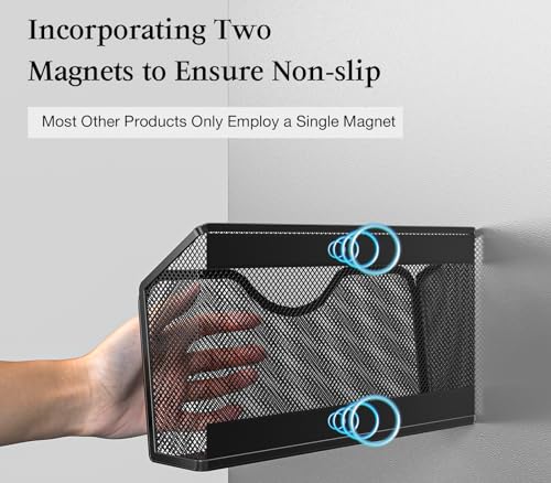 JANE EYRE Magnetic File Holder - Black 3 Pack Office & Home Organizer