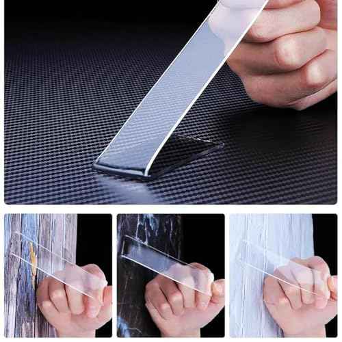 Double Sided Tape Heavy Duty, Extra Large Nano Double Sided Sticky Adhesive Tape, Clear Mounting Tape Picture Hanging Strips, Removable Wall Tape